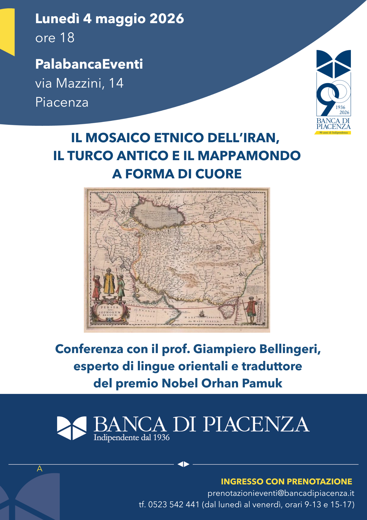 IL MOSAICO ETNICO DELL'IRAN, IL TURCO ANTICO E IL MAPPAMONDO A FORMA DI CUORE con GIAMPIERO BELLINGERI Lunedì 4 maggio ore 18
