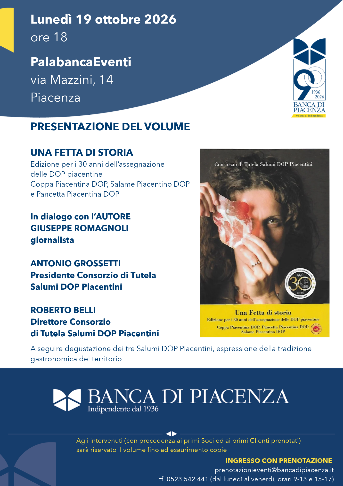 PRESENTAZIONE DEL VOLUME UNA FETTA DI STORIA