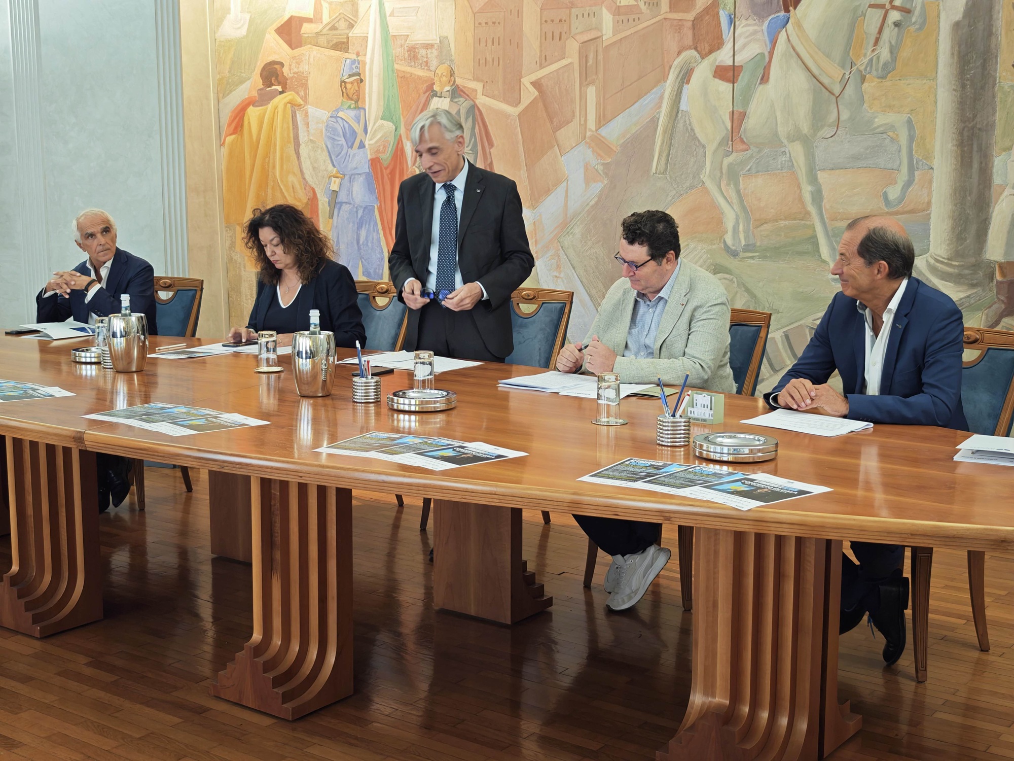 Da sinistra, Giorgio Palù, Cristina Ferrari, Domenico Capra, Carlandrea Triscornia, Carlo Ponzini