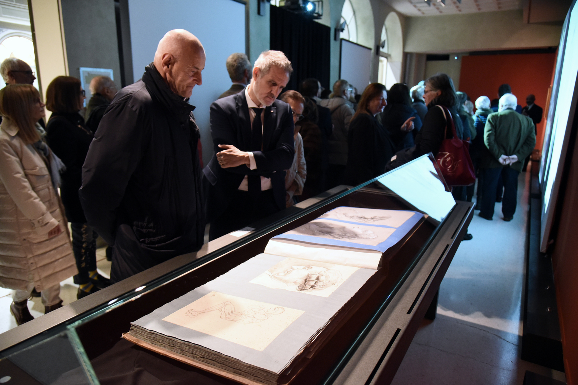 La mostra allestita con i disegni del Viganoni