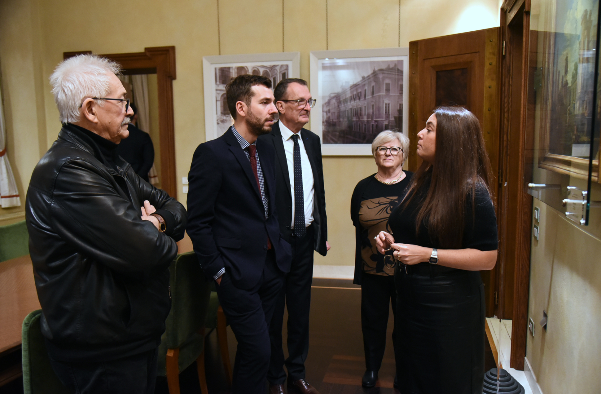 Un momento della visita guidata al PalabancaEventi