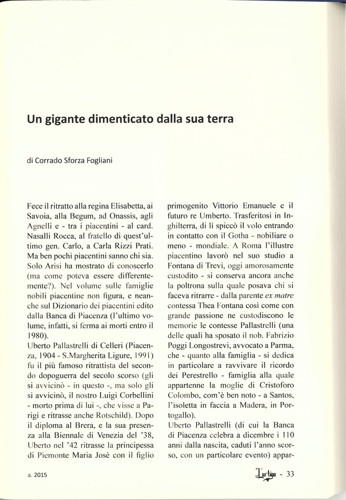 Mostra Uberto Pallastrelli - L'Urtiga