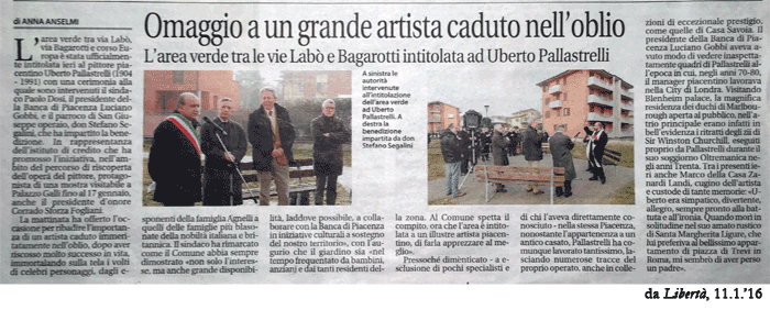 MOSTRA UBERTO PALLASTRELLI - LIBERTA'