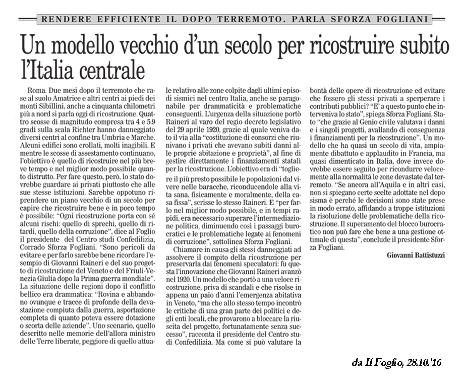 PER IL TERREMOTO, METODO RAINERI