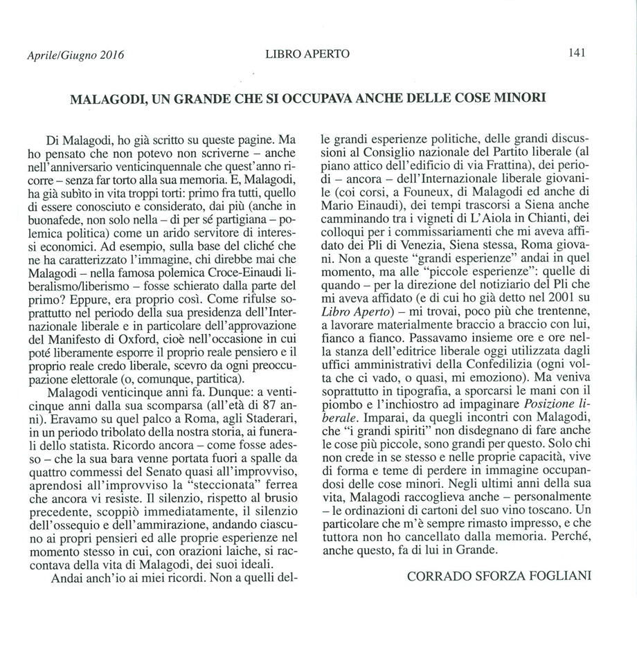 Malagodi, 25 anni fa