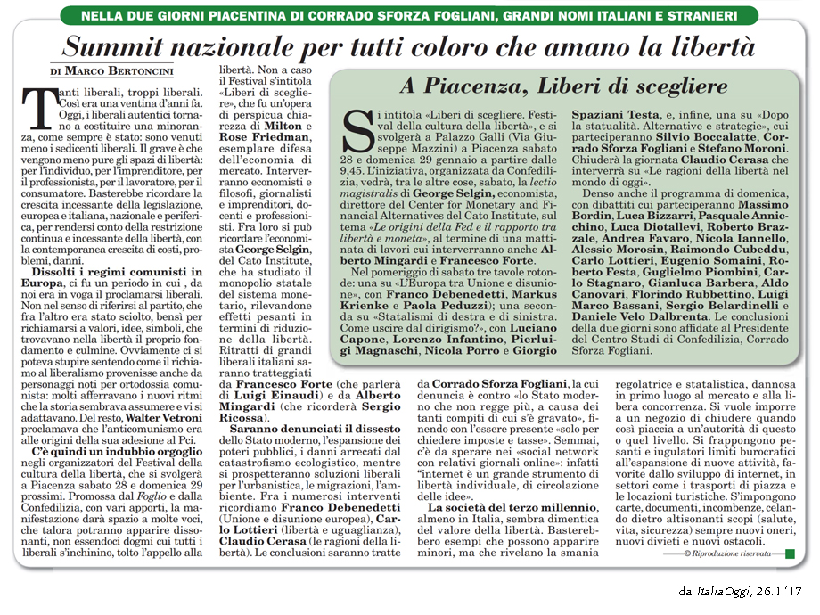 ITALIAOGGI, 26.1.'17