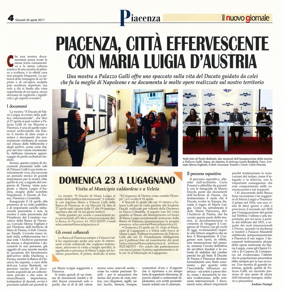 Piacenza, città effervescente con Maria Luigia D'Austria