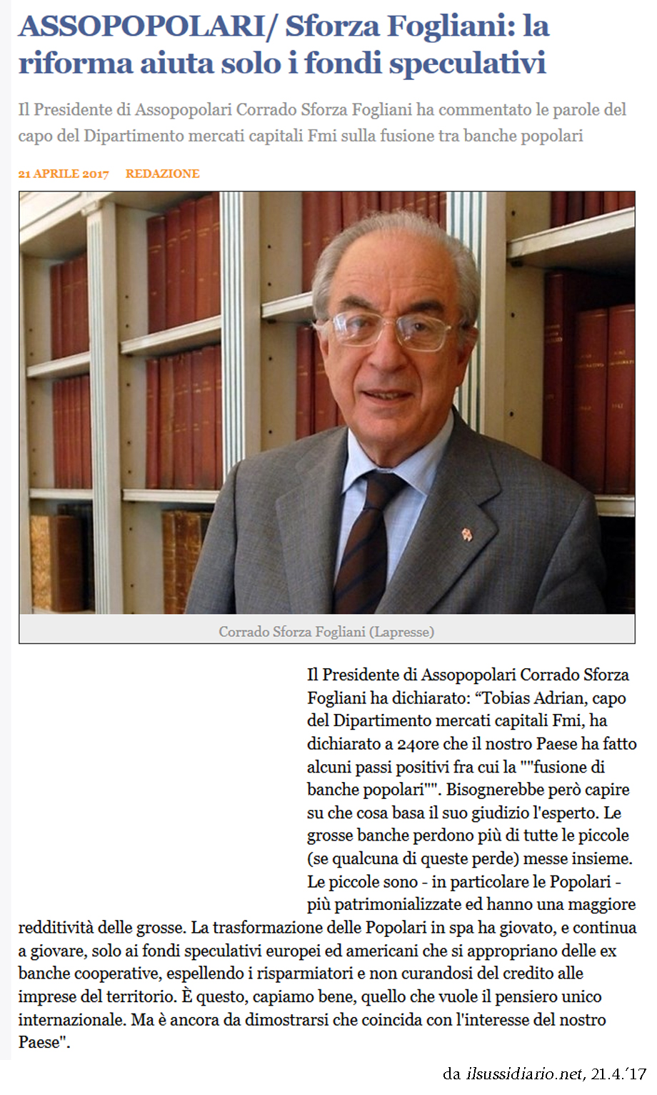 CHI HA GUADAGNATO DALLA RIFORMA?