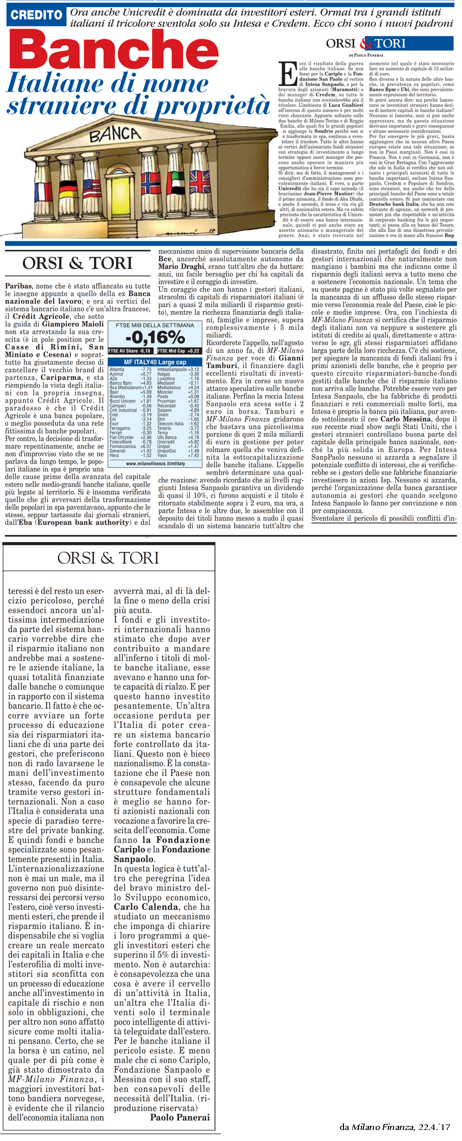 MILANO FINANZA, 22.4.'17