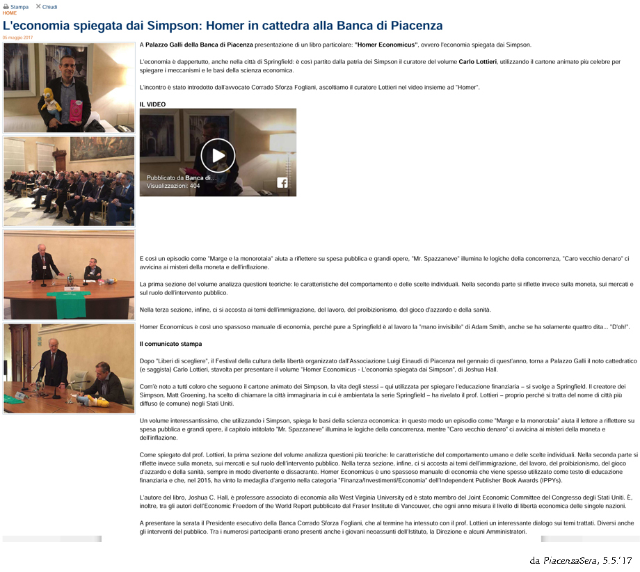 L'economia è dappertutto, anche a Springfield!