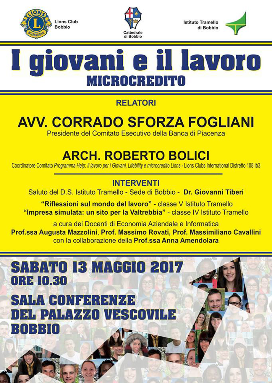 Il Presidente Sforza Fogliani a Bobbio per il microcredito