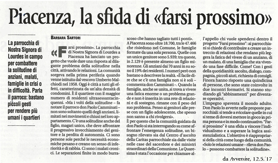 Piacenza, la sfida di <<farsi prossimo>>