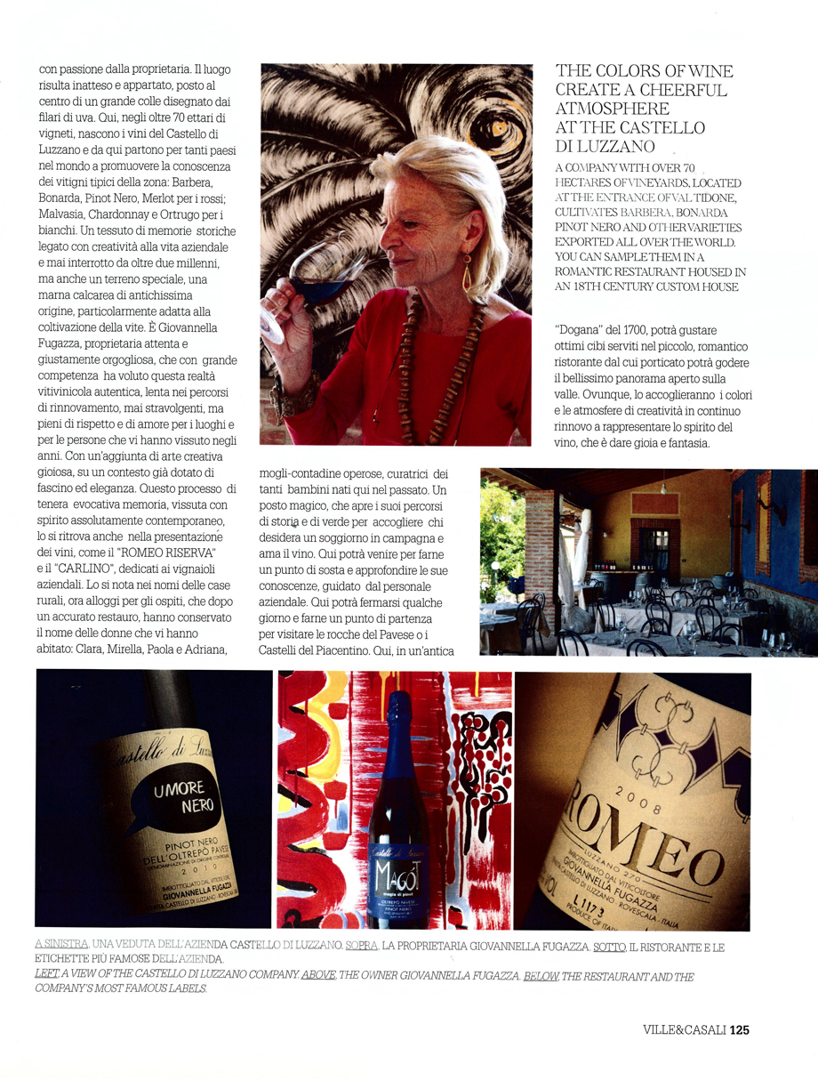 Al castello di Luzzano (Val Tidone) i colori del vino creano allegria