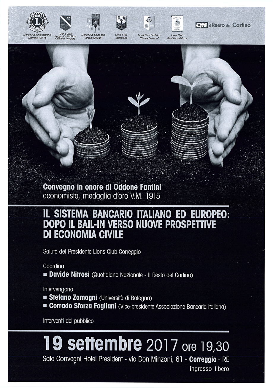 Il sistema bancario italiano ed europeo: dopo il bail-in verso nuove prospettive di economia civile