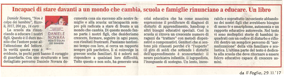 Il nuovo libro del piacentino Daniele Novara