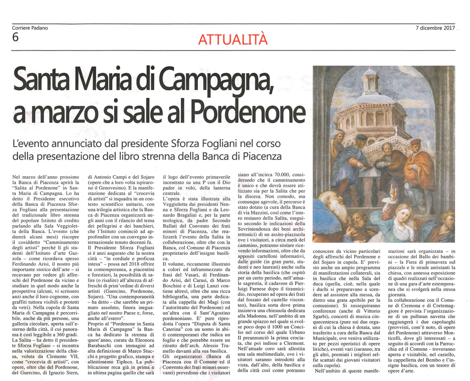 CORRIERE PADANO, 7.12.'17