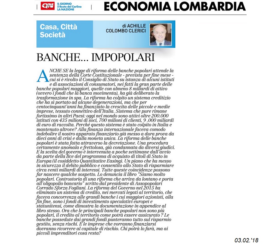 Banche ... Impopolari