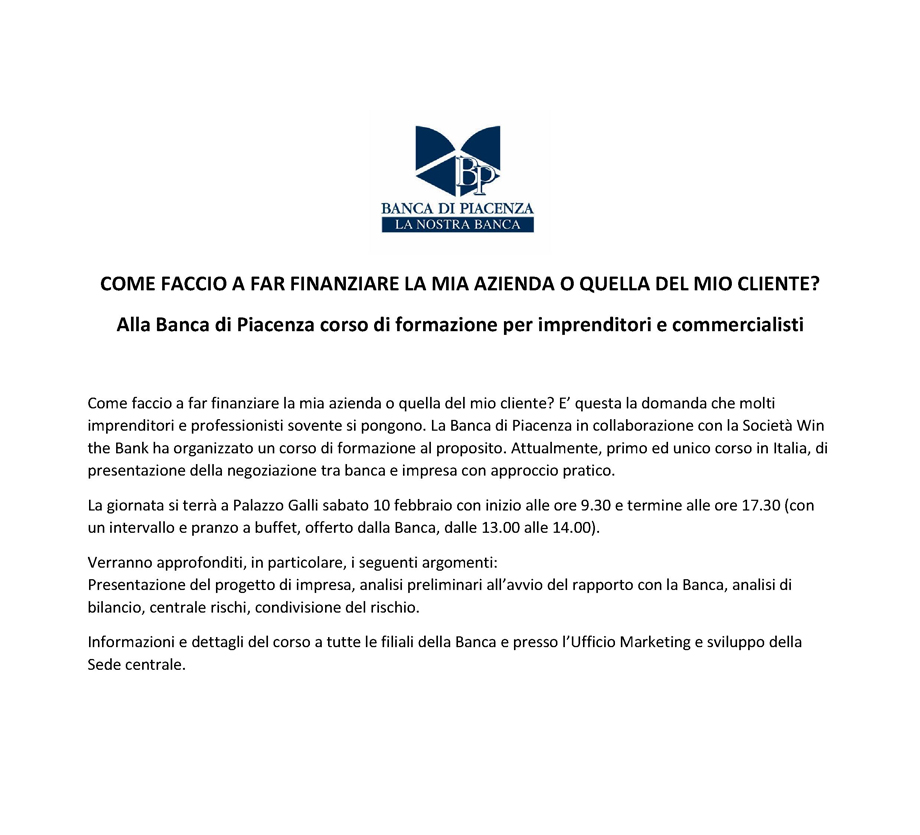 COME FACCIO A FAR FINANZIARE LA MIA AZIENDA O QUELLA DEL MIO CLIENTE?