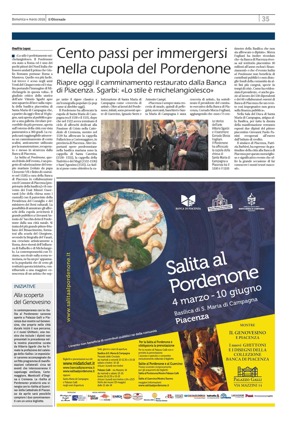 IL GIORNALE, 4.3.'18 - PAG 35