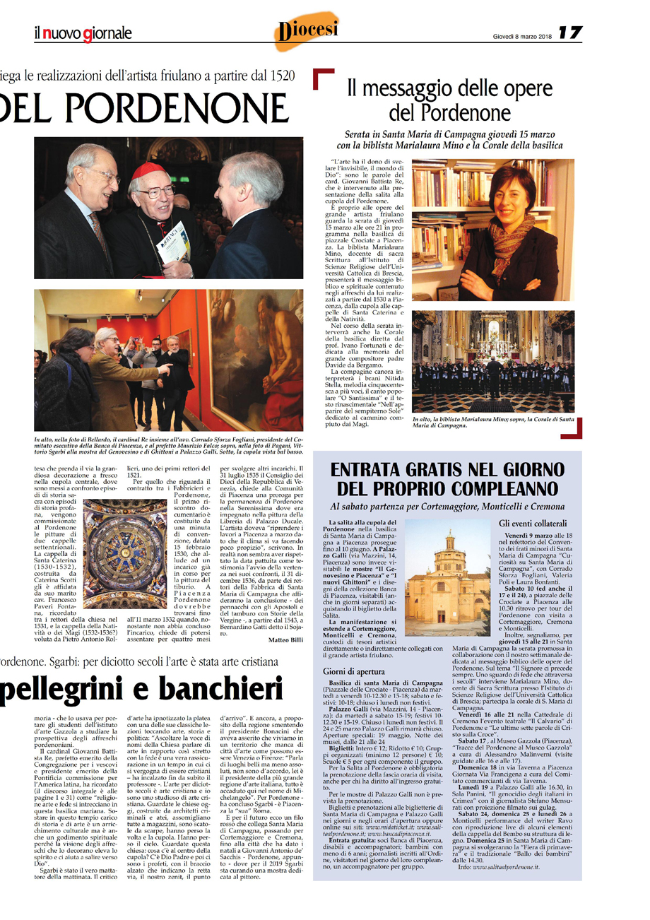 DUE PAGINE DEL PORDENONE SUL NUOVO GIORNALE