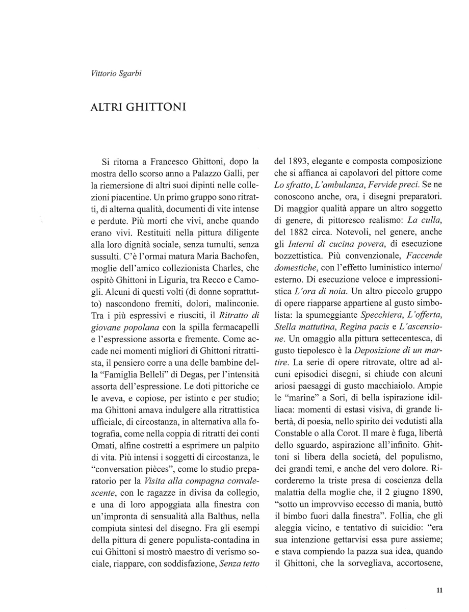 Introduzione Vittorio Sgarbi Ghittoni