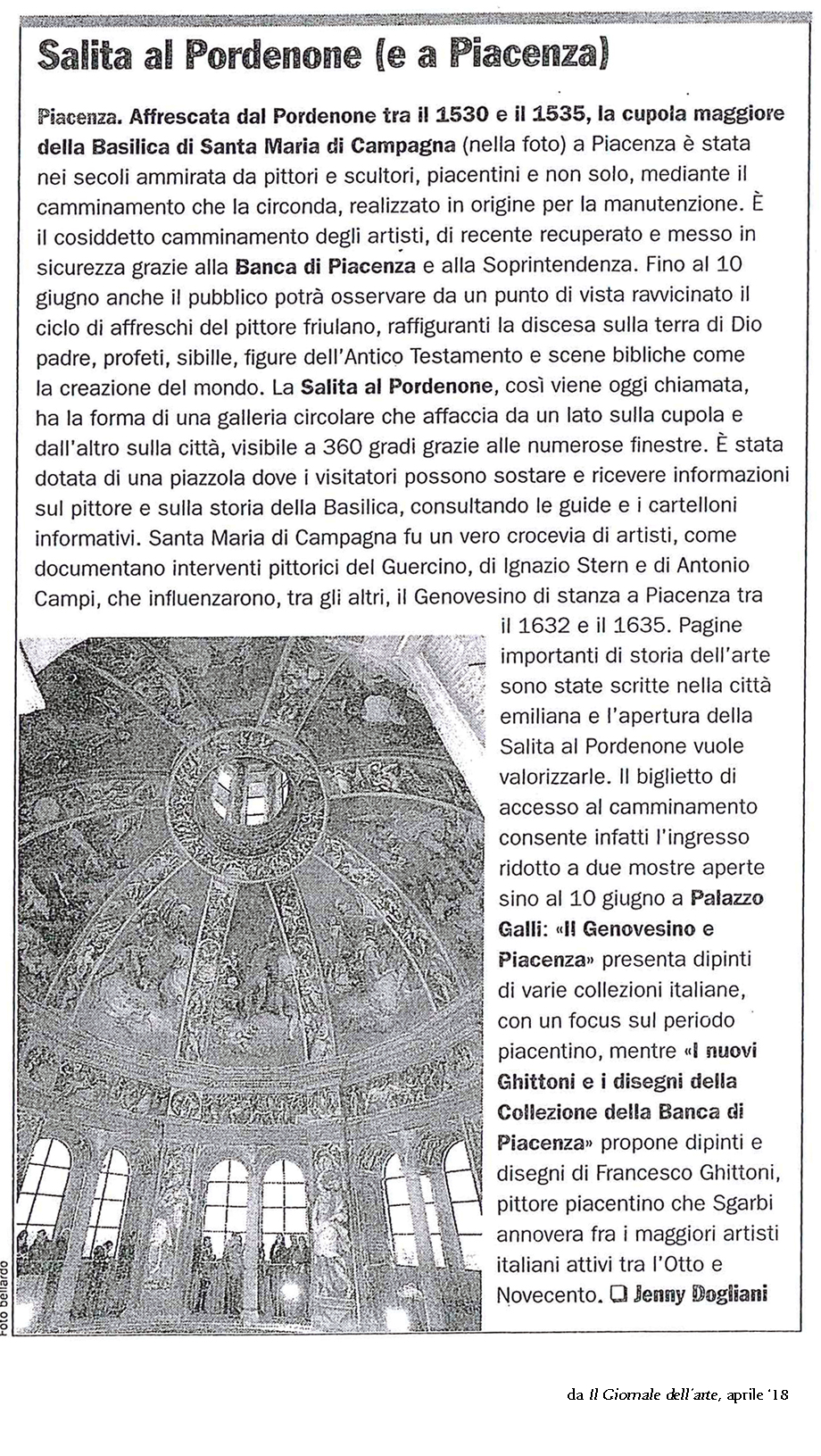 Il giornale dell'arte, aprile '18