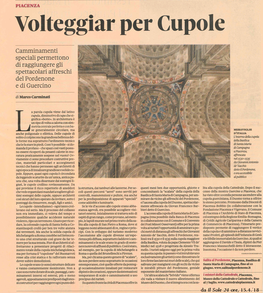 Articolo di Marco Carminati sul Il Sole 24 ore