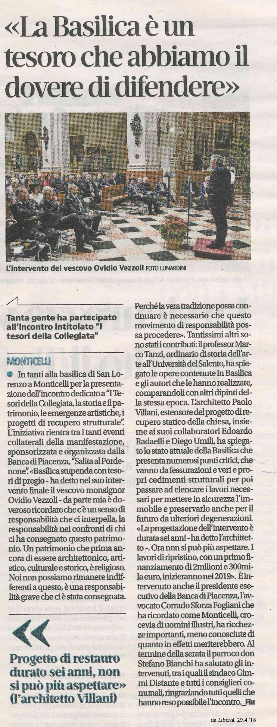 La Basilica è un tesoro che abbiamo il dovere di difendere