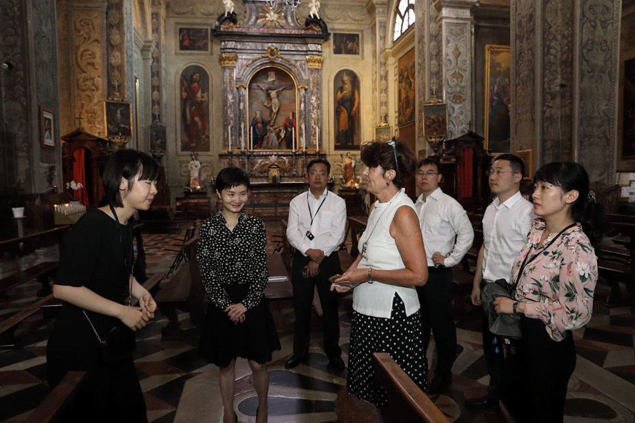 Parentesi culturale per la delegazione cinese di Jiangbei con la visita agli affreschi di Santa Mari