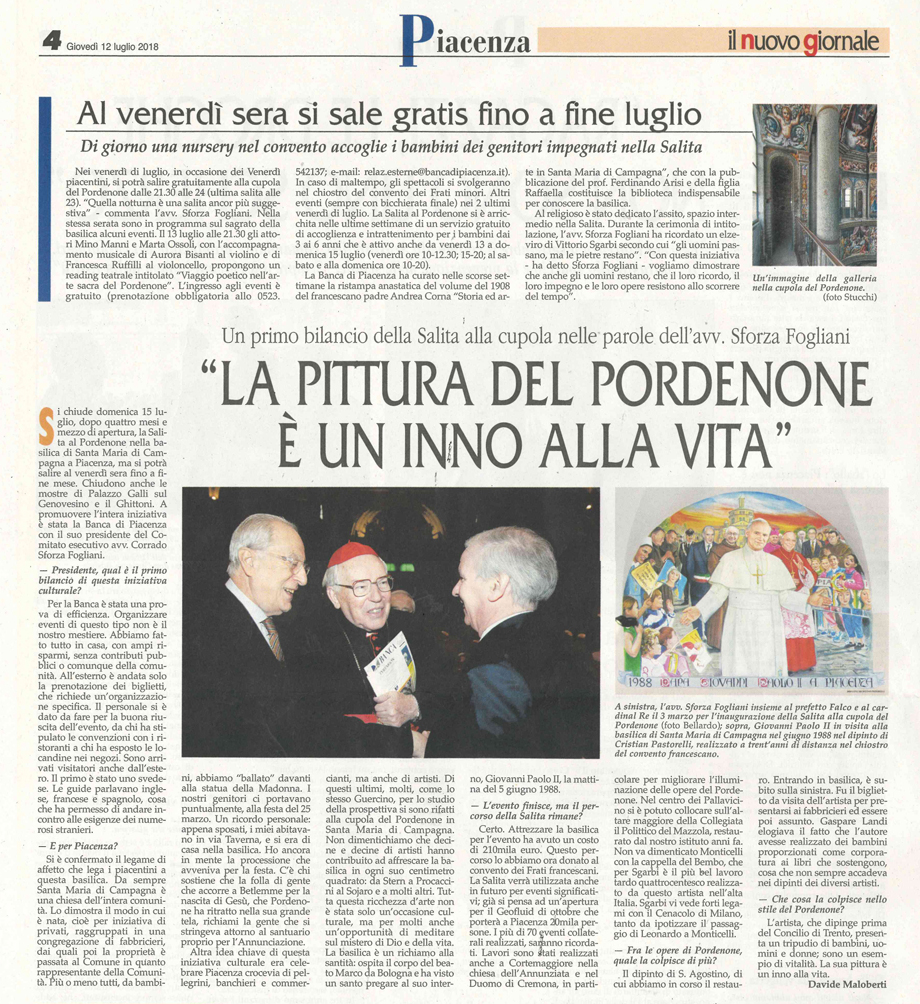 Primo bilancio della salita