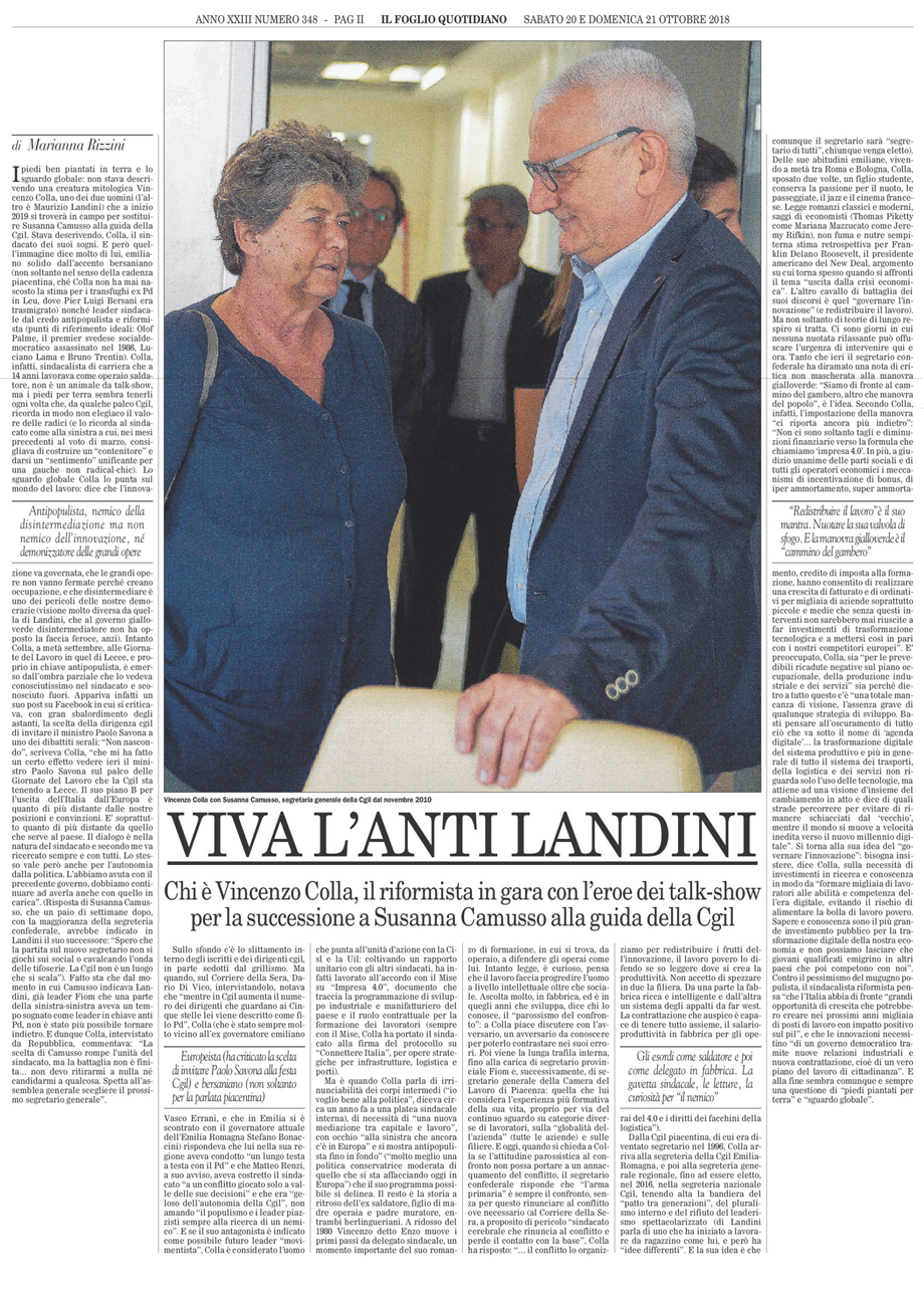 Il Foglio 20.10.'18