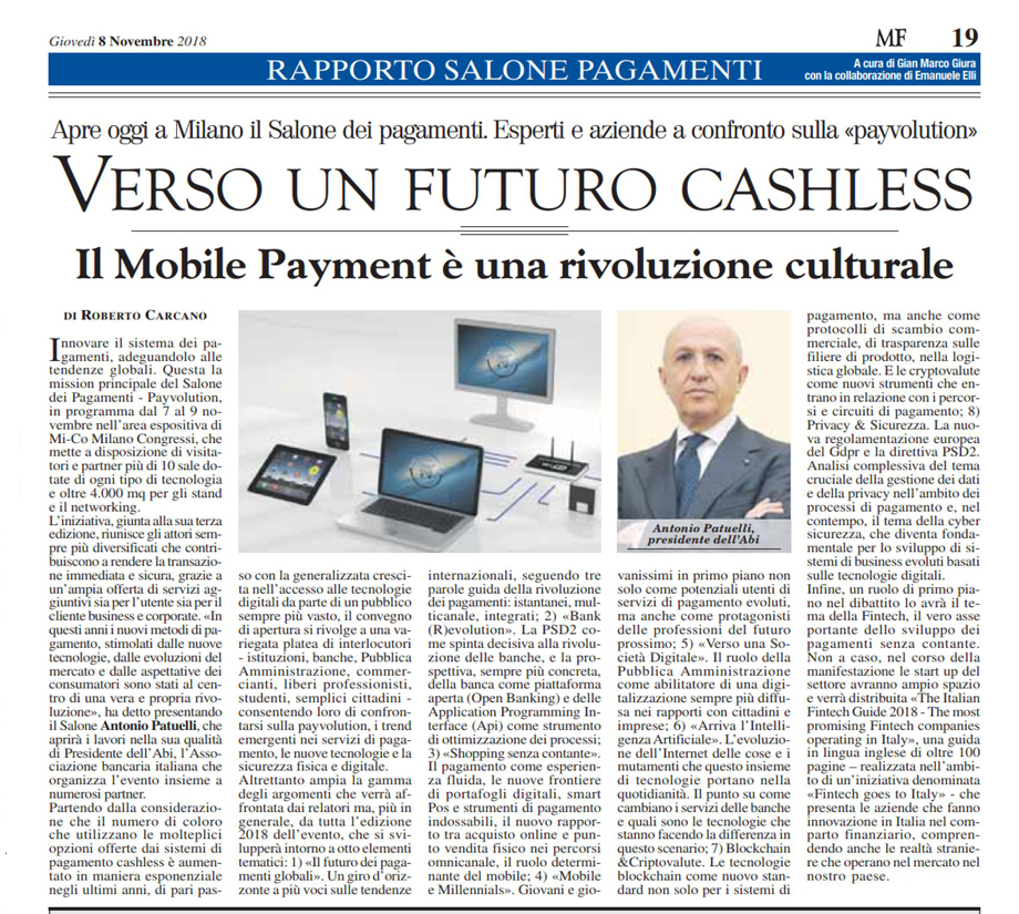 Verso un futuro cashless