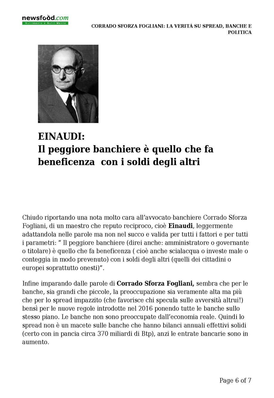 Sforza Fogliani: la verità su spread, banche e politica