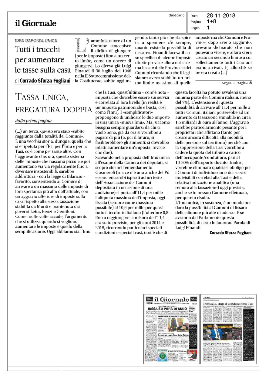 il Giornale, 28.11.'18