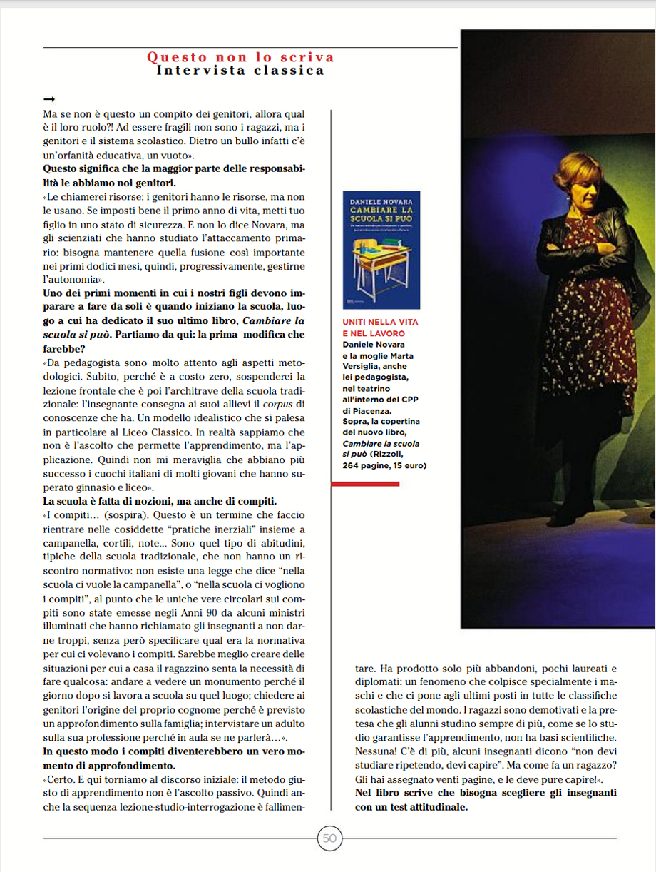 Intervista al piacentino Daniele Novara su 7