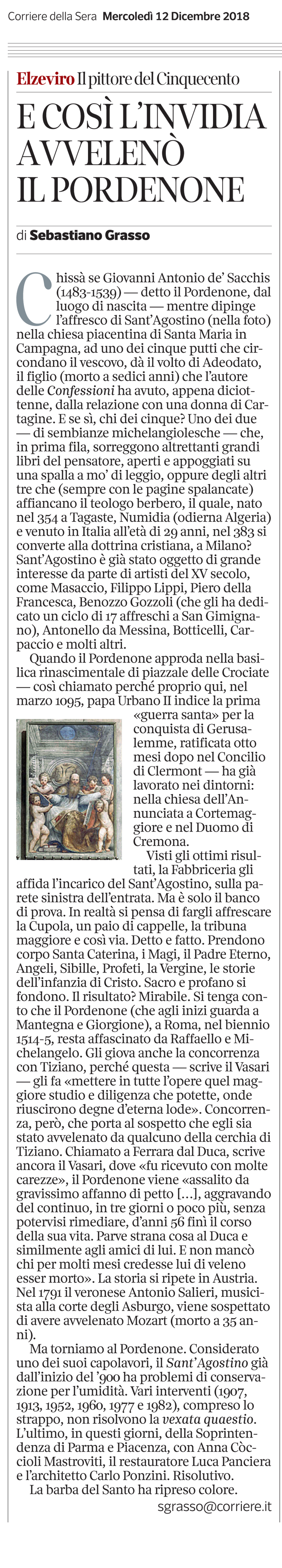 E COSÌ L'INVIDIA AVVELENÒ IL PORDENONE