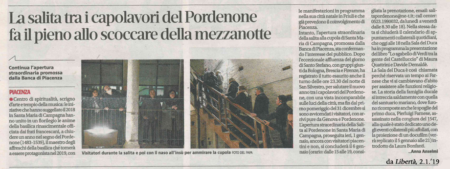 FINE ANNO CON IL TE DEUM E CON L'AMICO GIOVANNI DA PORDENONE