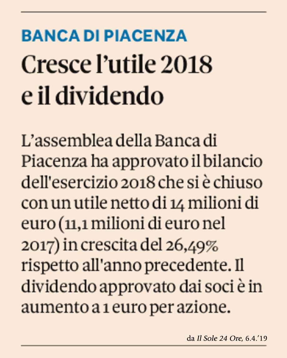 il Sole 24 Ore, 6.4.'19