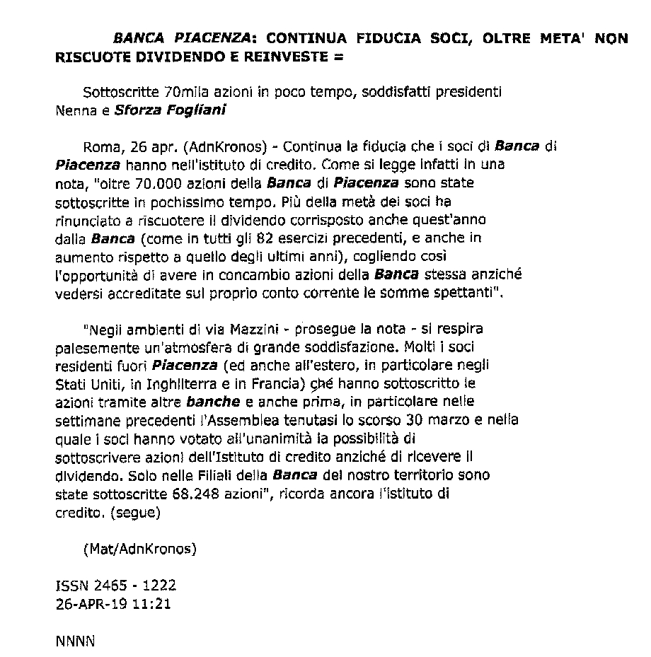 Agenzie stampa parlano di noi 3