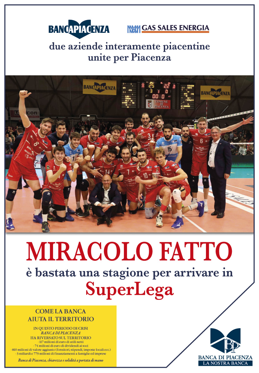 MIRACOLO FATTO GAS SALES in superlega