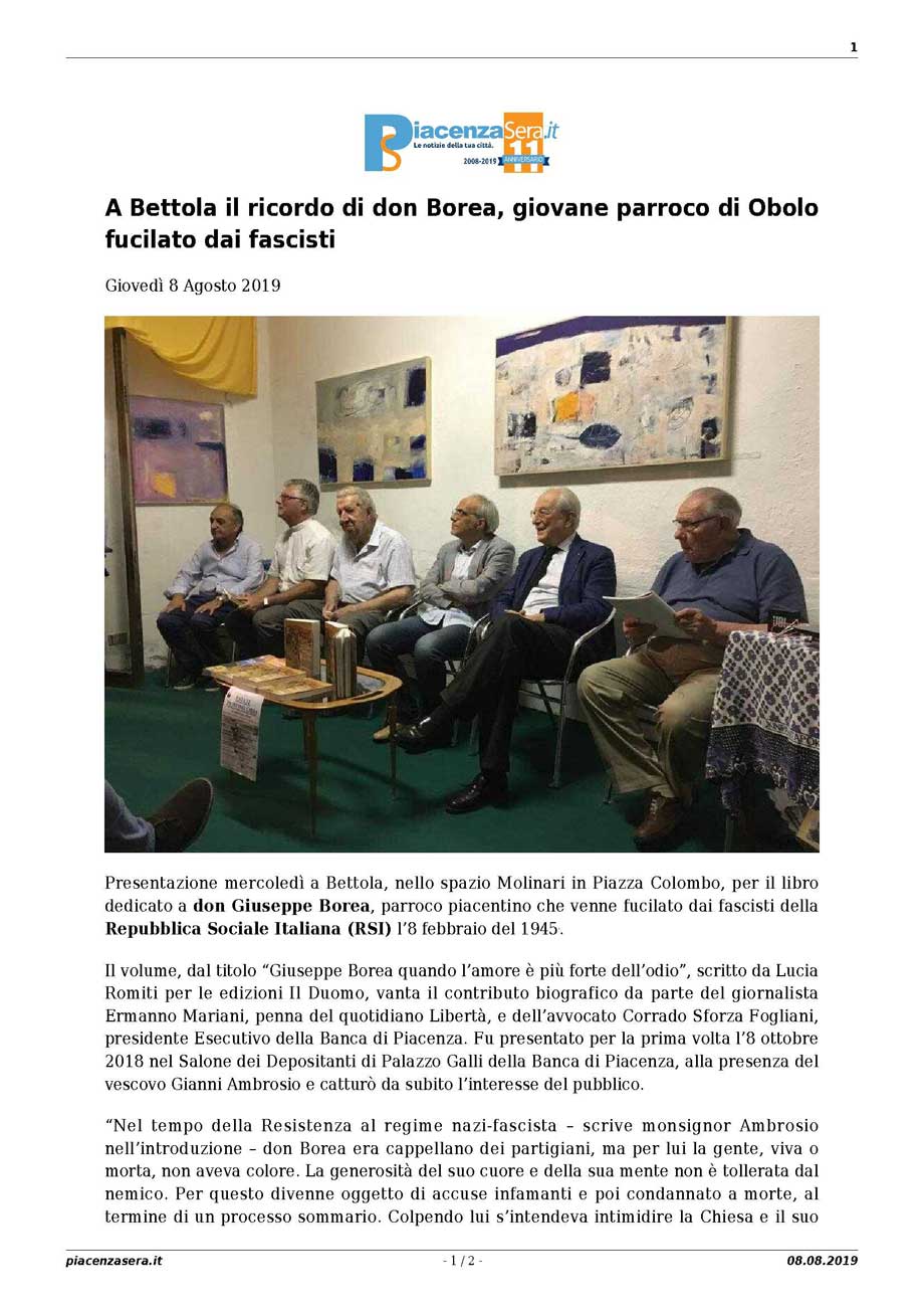 Ricordato Don Borea a Bettola