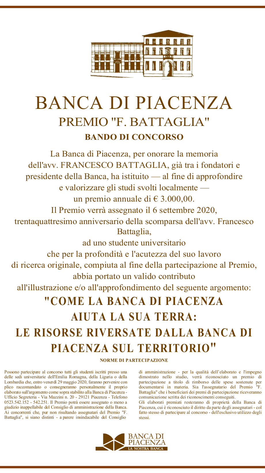 Premio Battaglia 2020