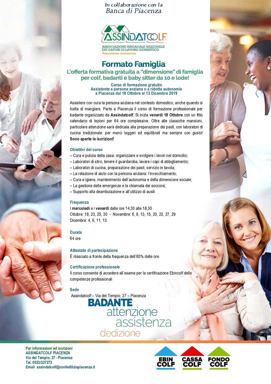 Corso badanti Confedilizia