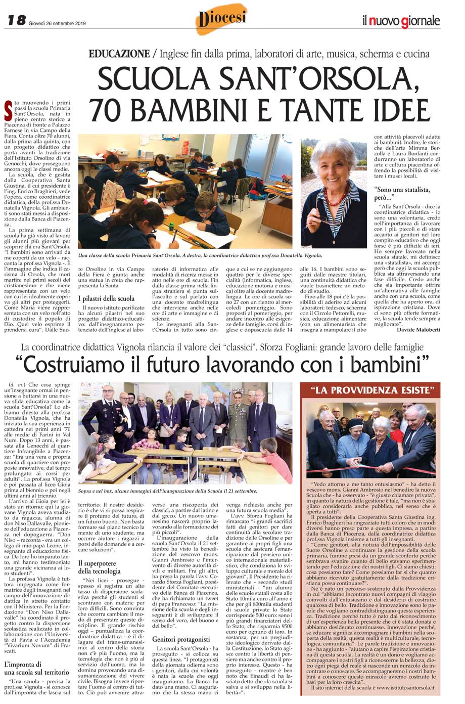 Il contributo della Banca alla nascita di una nuova scuola elementare