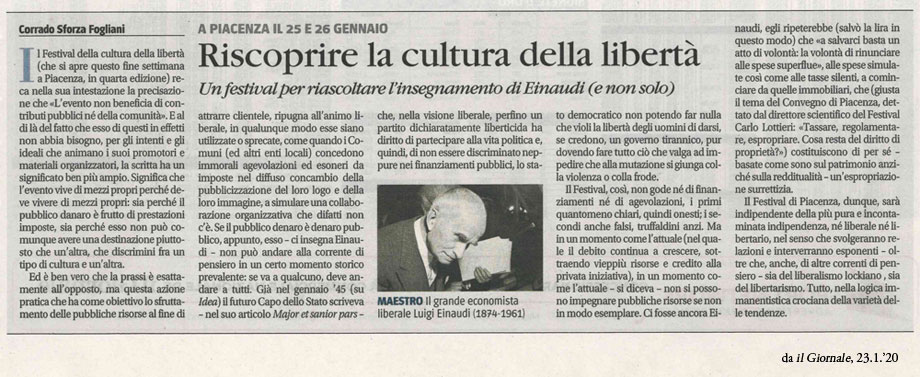 Riscoprire la cultura della libertà