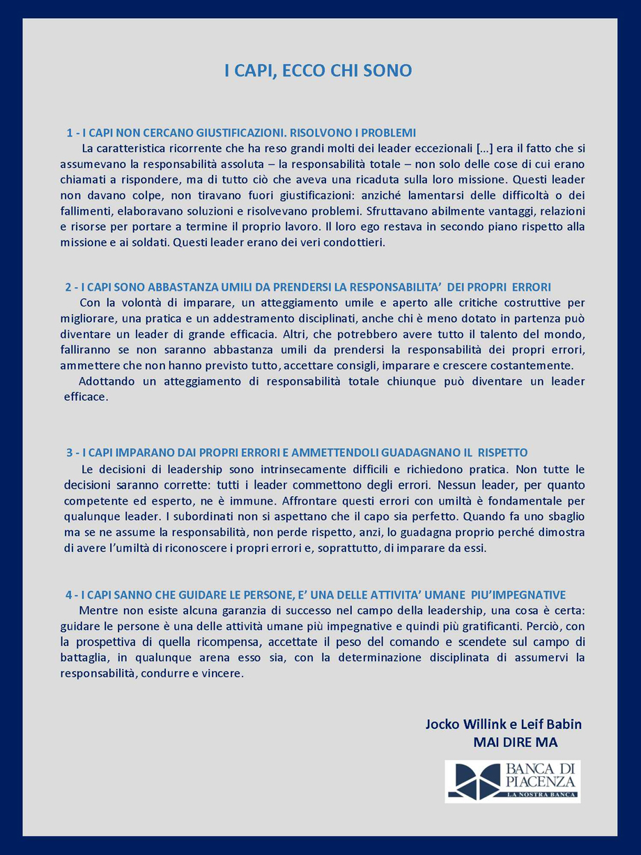 I CAPI, ECCO CHI SONO