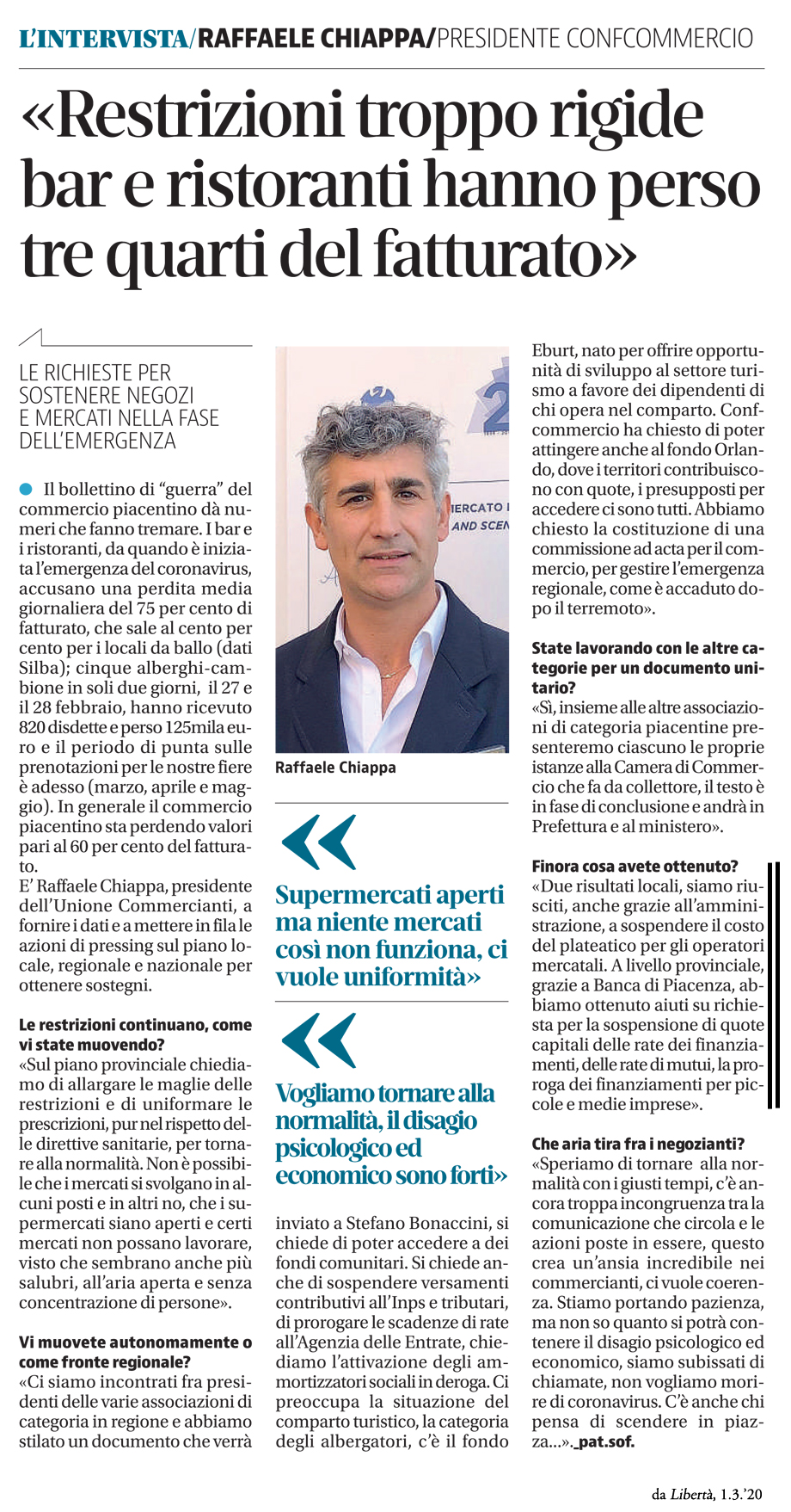 Restrizioni troppo rigide bar e ristoranti hanno perso tre quarti del fatturato