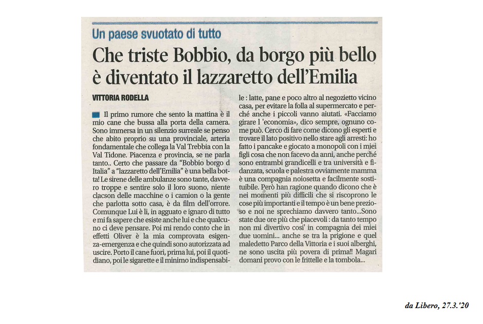 letto per voi che triste bobbio