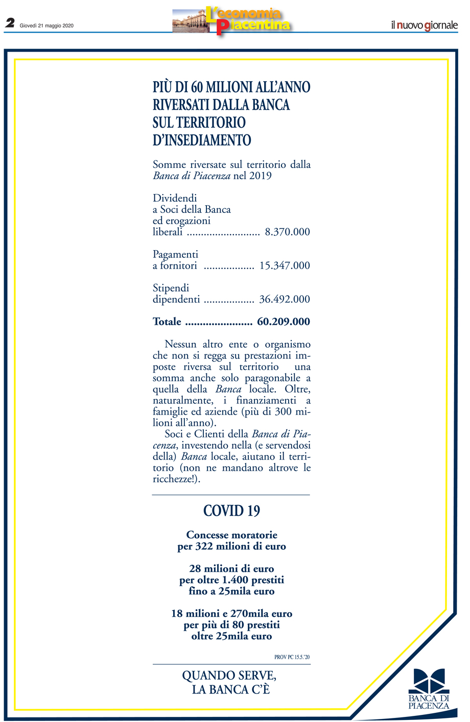 il nuovo giornale, 21.5.'20