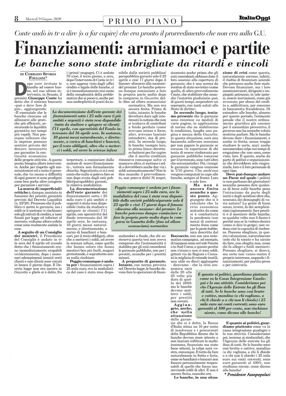 Finanziamenti: armiamoci e partite